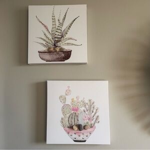 Cactus Canvas Wall Art Set